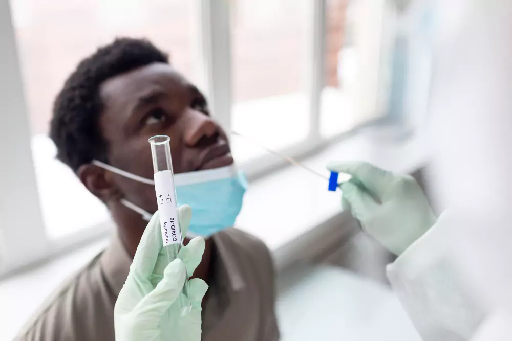 Doctor Taking Covid RT PCR Test Sample