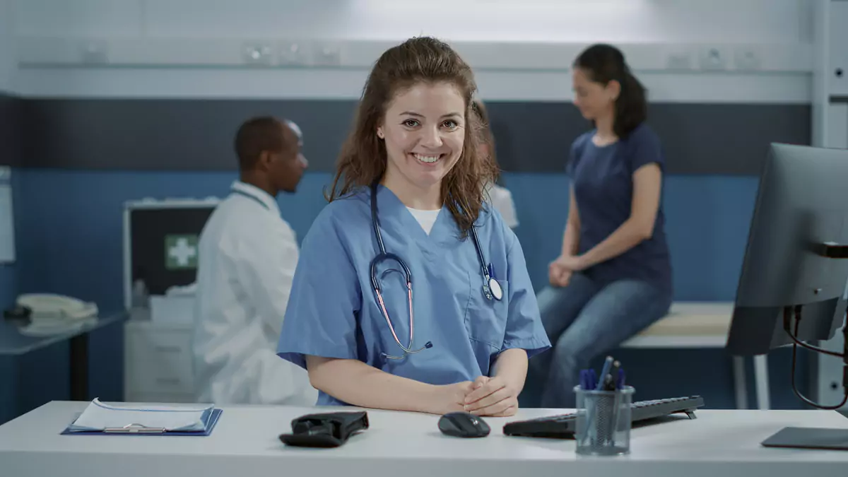 Nurse Smiling Wearing Uniform